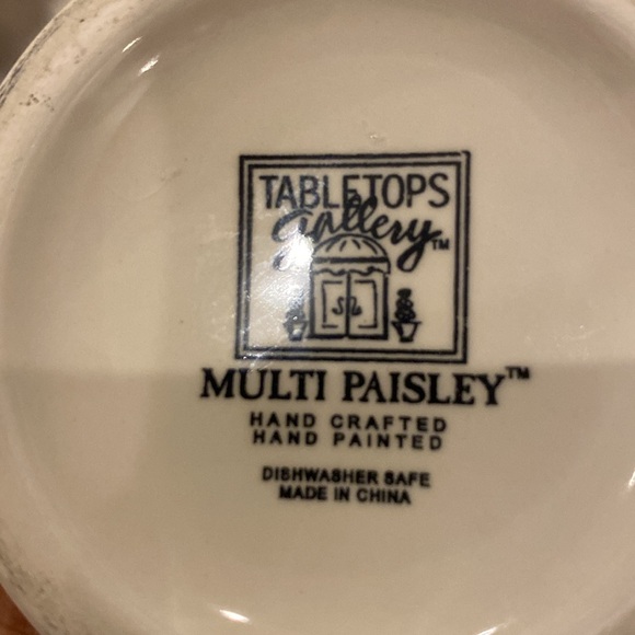 Misto Multi Paisley Tall Coffee Mugs - Picture 3 of 4